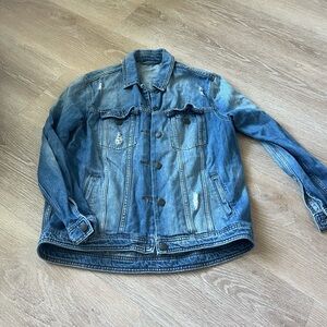 Zara distressed denim Jean jacket